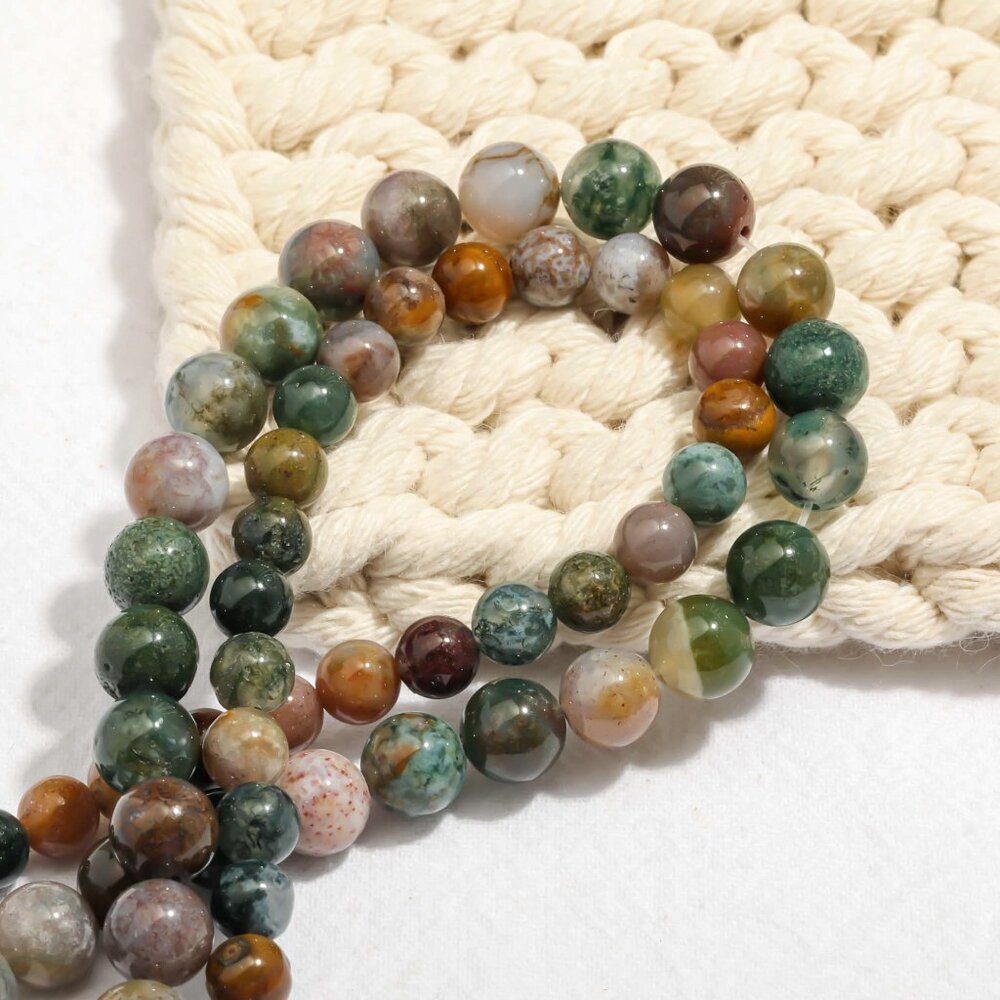 6mm Indian Agate Round Beads DIY Jewelry Making